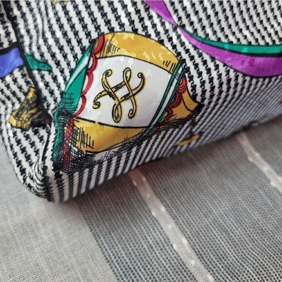 CHRISTIAN DIOR Vintage 90s Houndstooth And Ribbon Print Cosmetic Bags - Picture 4 of 16